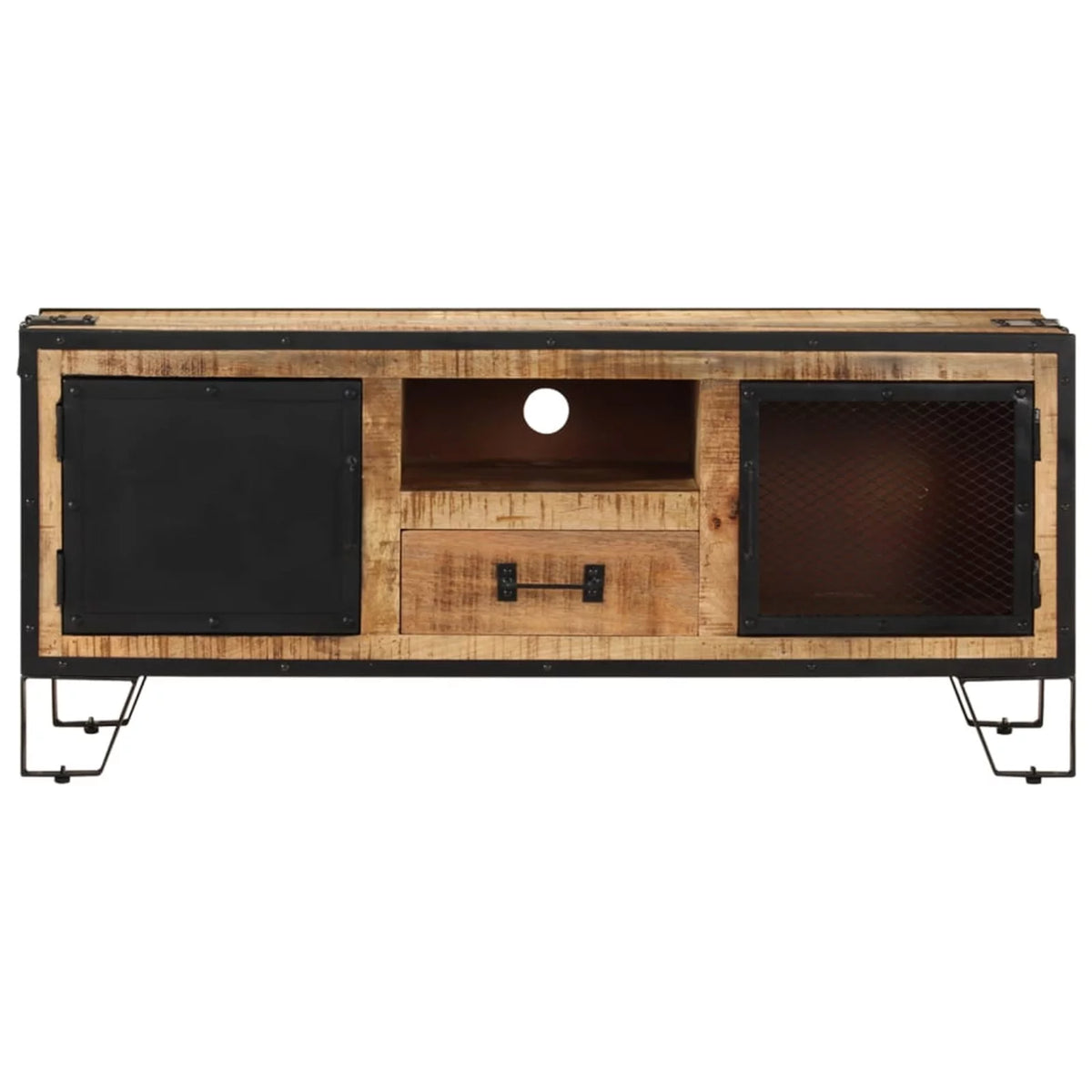 Rough Mango Wood TV Stand with Storage Drawer T83297