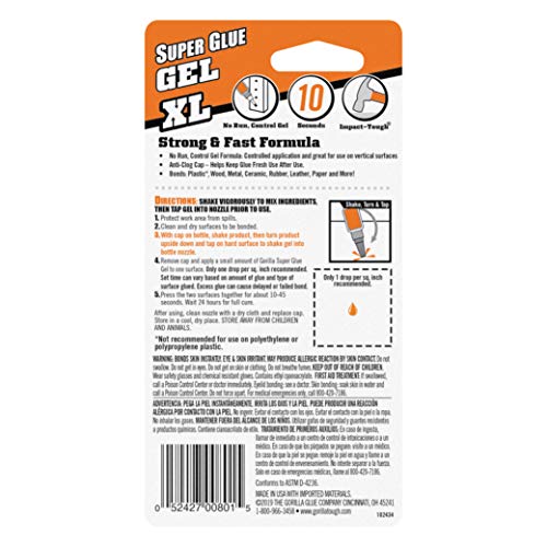 Super Glue Gel XL 25 Gram Clear K669976