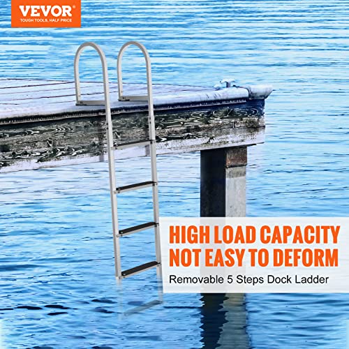 Removable 5 Steps 500 lbs Aluminum Dock Ladder O170