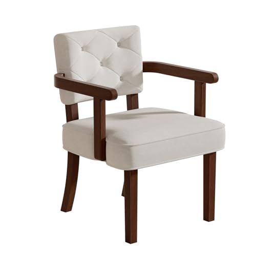 Small Grey Upholstered Armchair with Tufted Backrest P10068