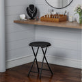 Black 18-Inch Folding Stool Y46188