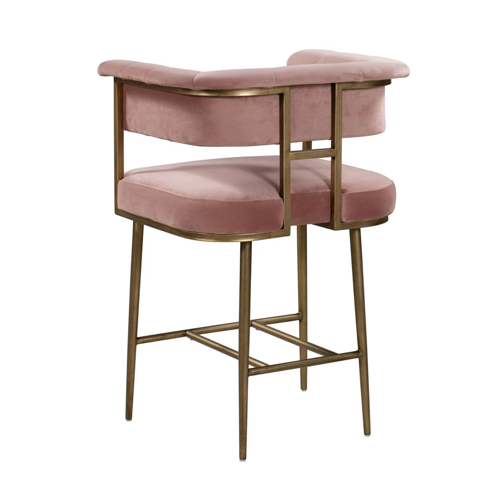 Blush Velvet Counter Stool W51774
