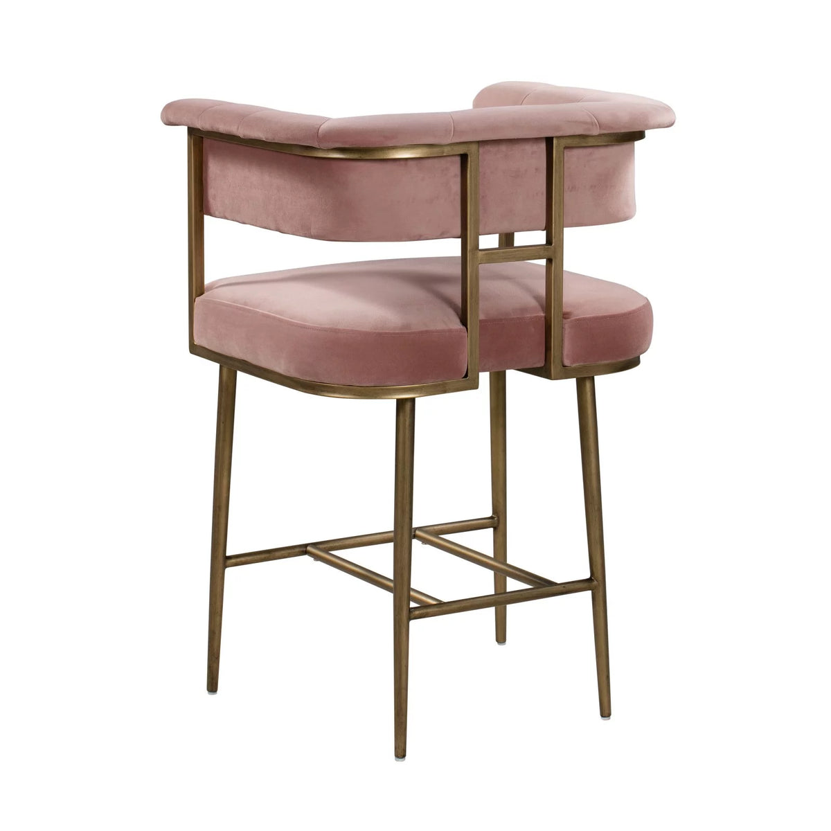 Blush Velvet Counter Stool W51774