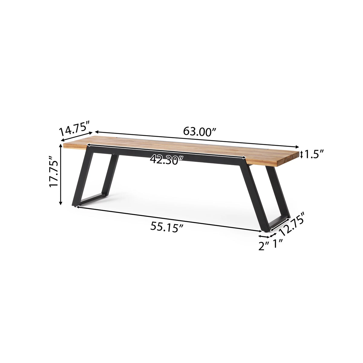 Acacia Wood 3 Piece Picnic Set R630785