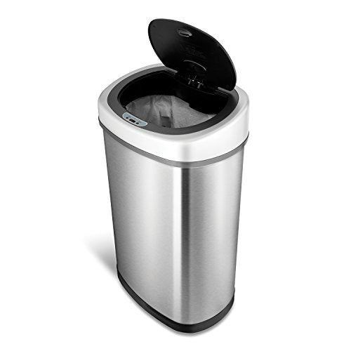 Automatic Touchless Infrared Motion Sensor Trash Can, 13 Gal 50L, Stainless Steel R778