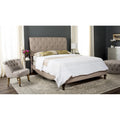 Twin Taupe Tufted Bed Frame M64445