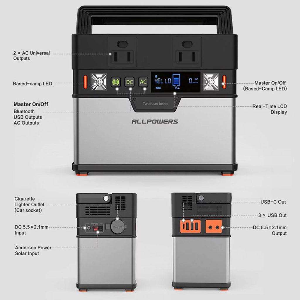 288Wh Portable Power Station with 300 Watt AC Outlets D262
