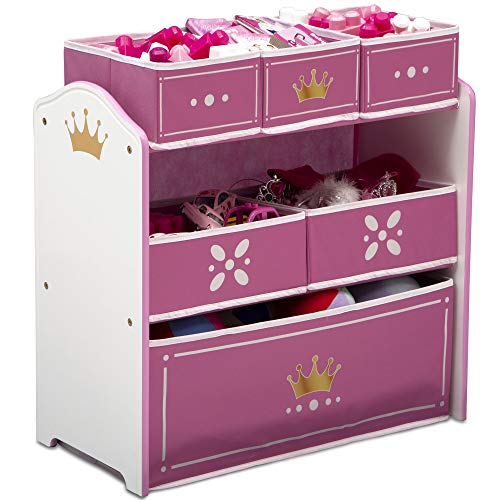 White/Pink 6 Bin Toy Storage Organizer N40303
