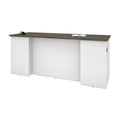 71W Desk Shell in Walnut Grey & White C58773