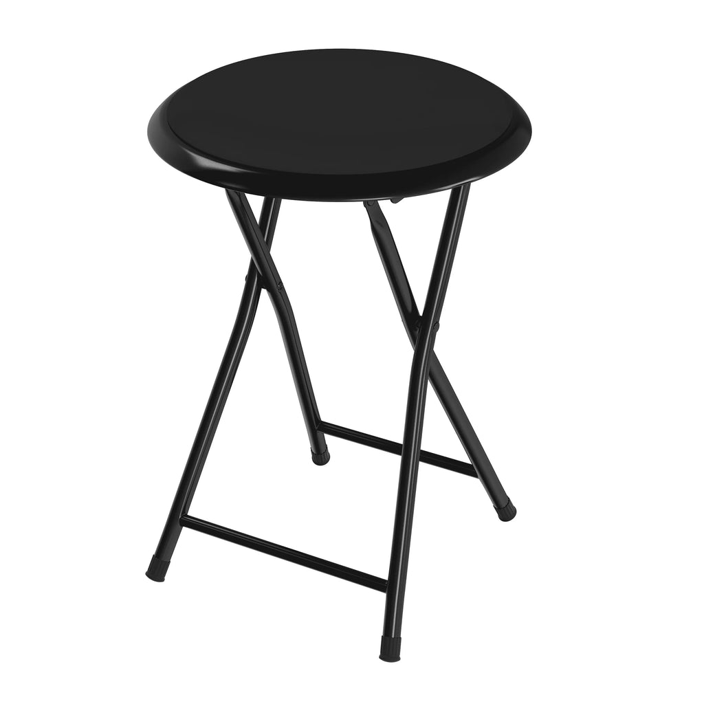 Black 18-Inch Folding Stool Y46188