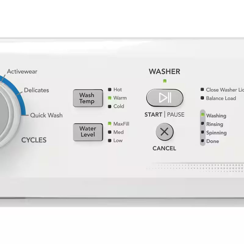 3.9 cu. ft. Washer and 5.6 cu. ft. Gas Dryer Combo in White D683478