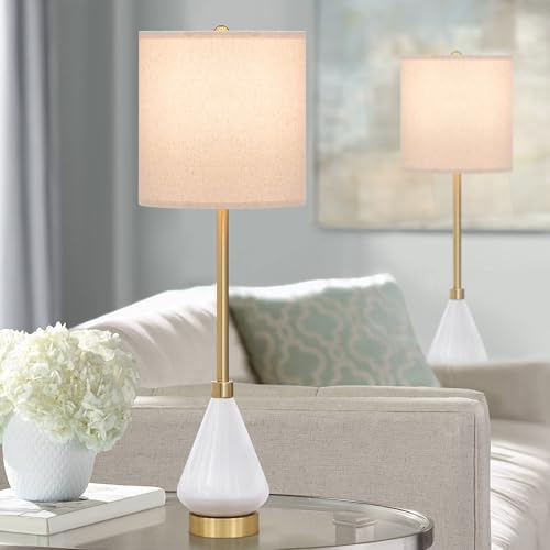 White Ceramic Buffet Lamps Set of 2 H7344