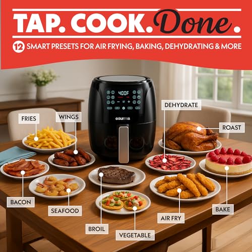 4 Quart Digital Air Fryer Oven, Black and Stainless Steel B62757