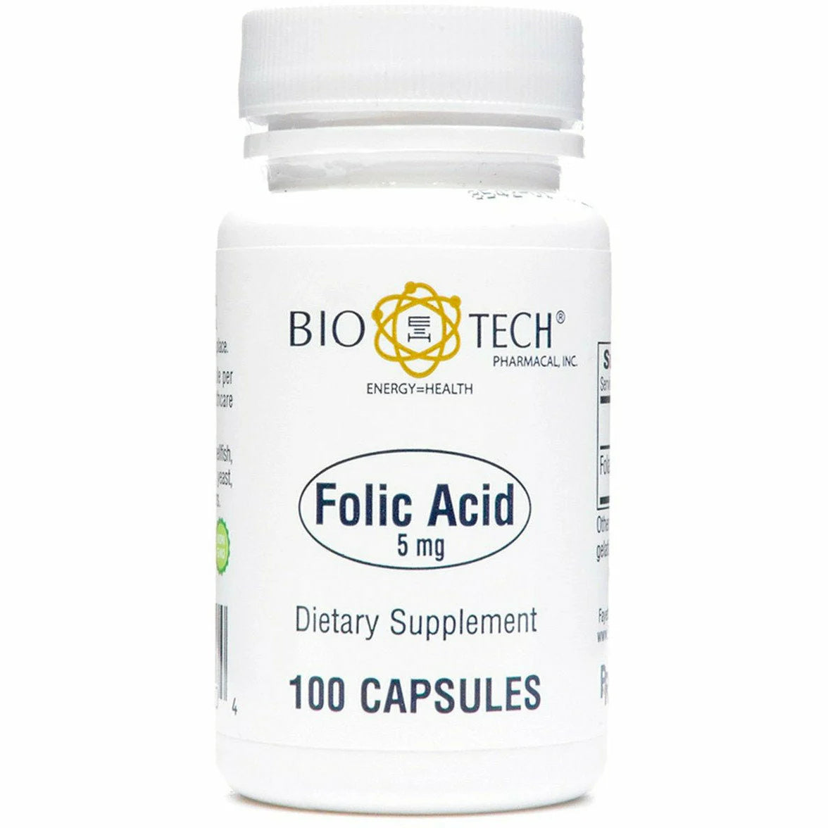 Folic Acid 5 mg 100 Capsules W3501