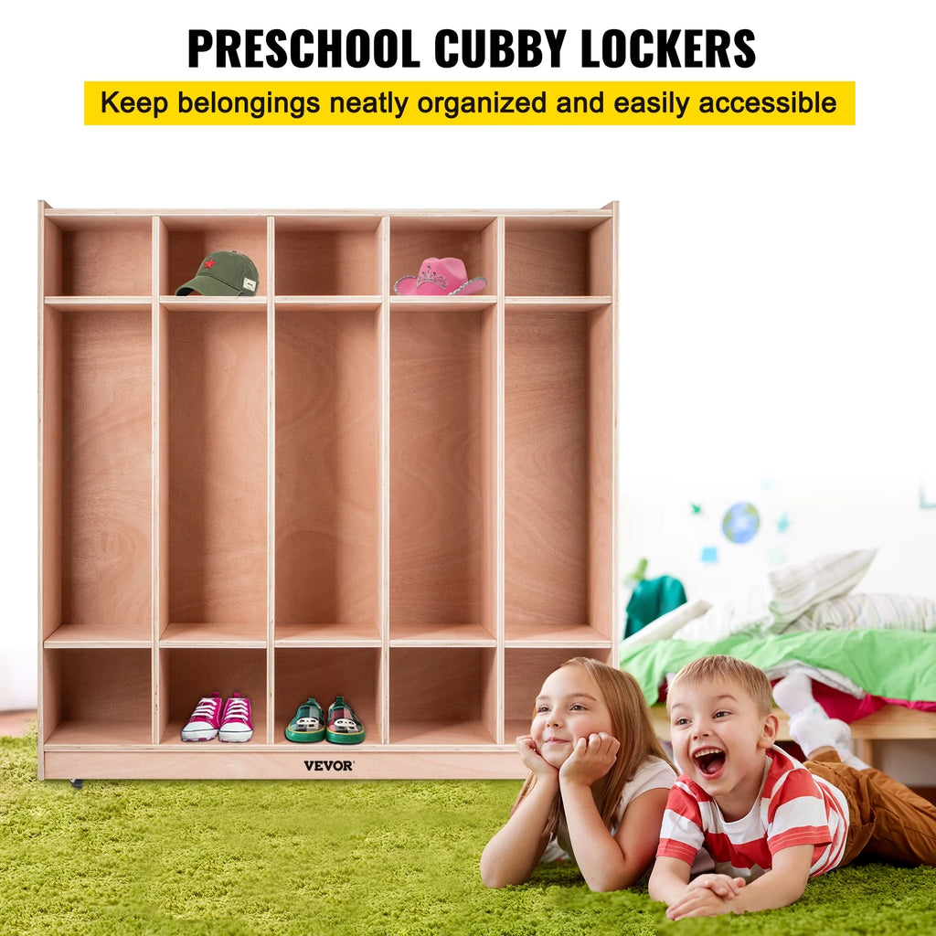 5 Grids Plywood Birch Coat Locker Z423769