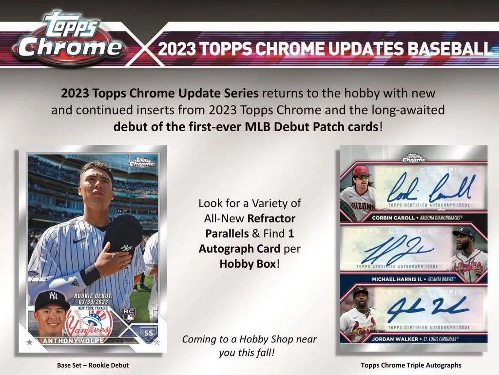 2023 Chrome Update Series Baseball Trading Card Hobby Box I160252