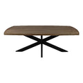 Solid Wood Dining Table with Cast Iron Legs D412251