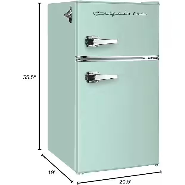 Mint 2 Door Retro Mini Fridge P4428