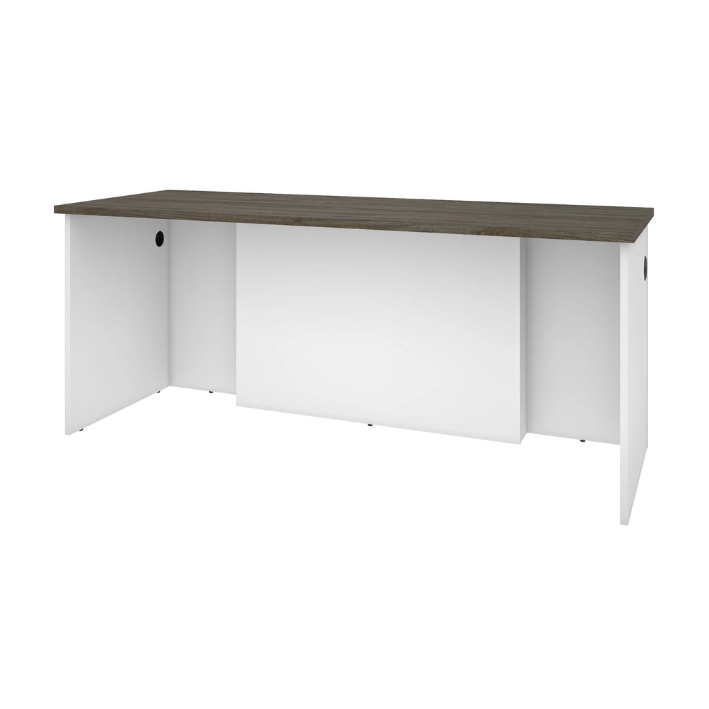 71W Desk Shell in Walnut Grey & White C58773