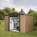 8FT x 6FT Metal Outdoor Storage Shed with Door Lock W28772