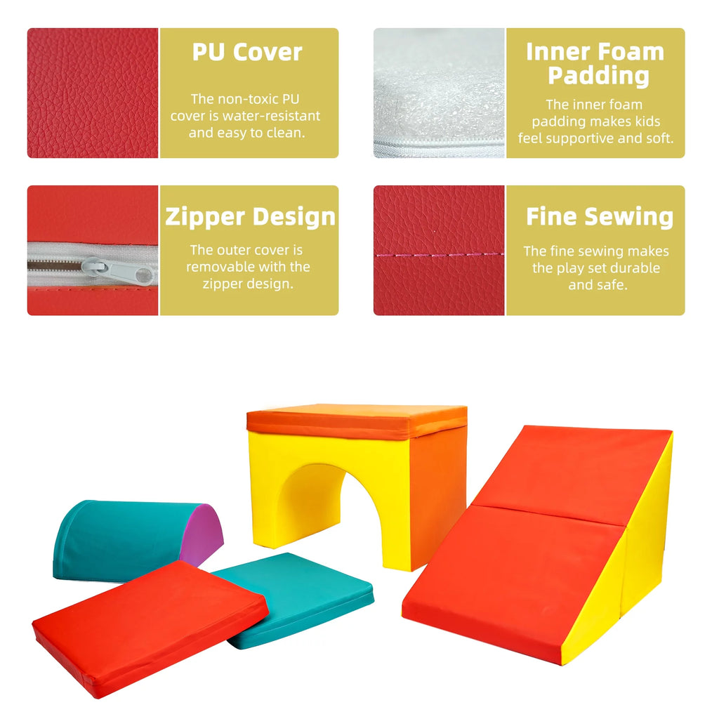 Lightweight Foam Climb and Crawl Playset 5 Piece Set X646921