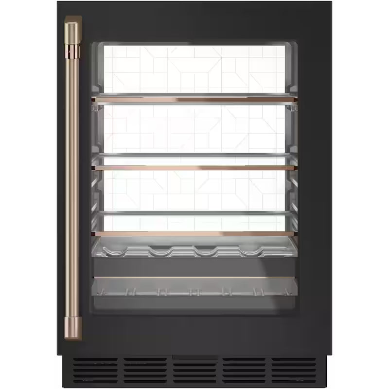 24 in. 14-Bottle Wine and 126-Can Beverage Cooler in Matte Black P2970