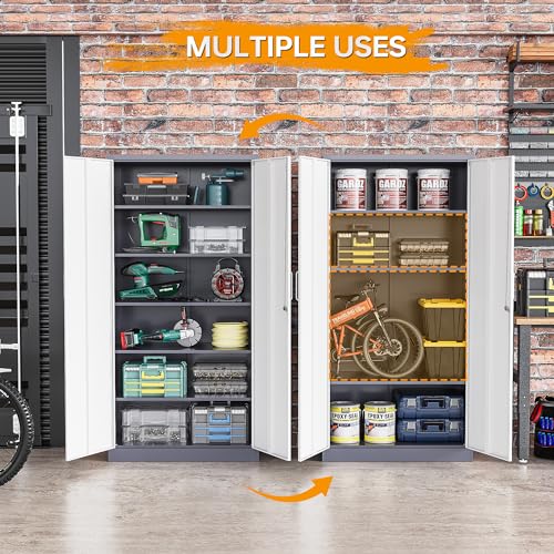 Locking Metal Storage Cabinet with 5 Adjustable Shelves G3607