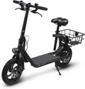 Foldable Electric Scooter with Seat and Carry Basket R527