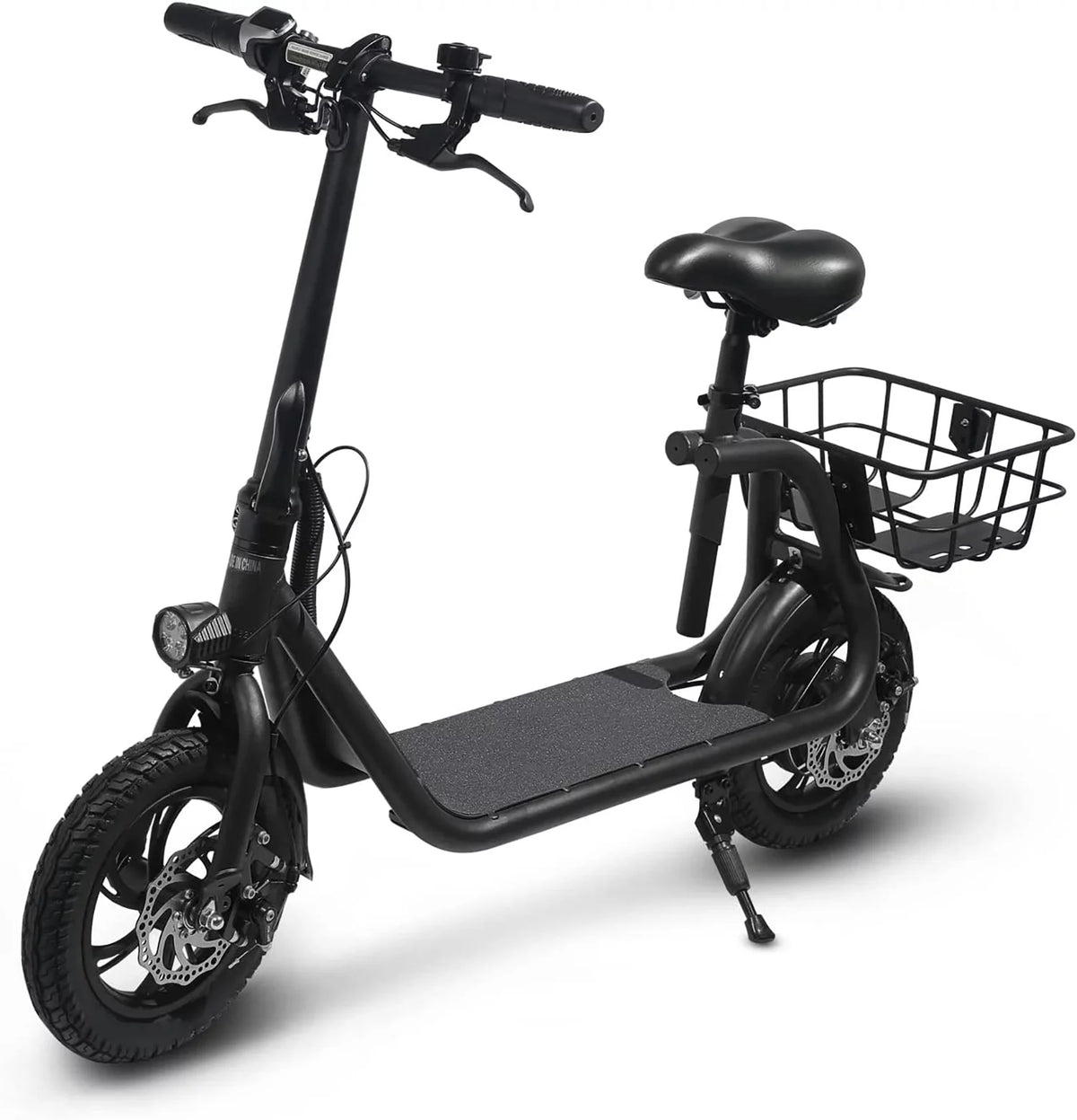 Foldable Electric Scooter with Seat and Carry Basket R527