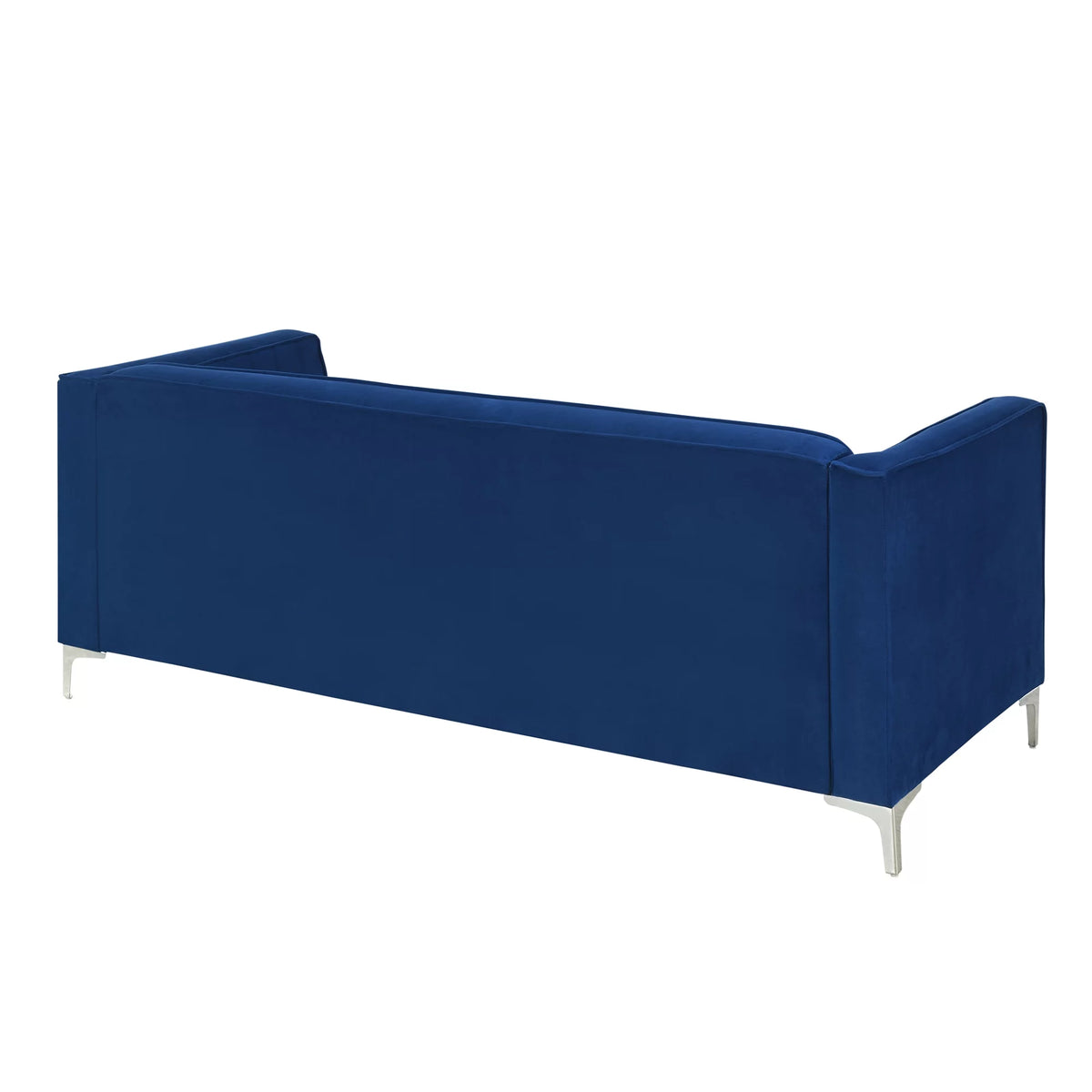 Blue Velvet Loveseat Sofa with Metal Legs G259