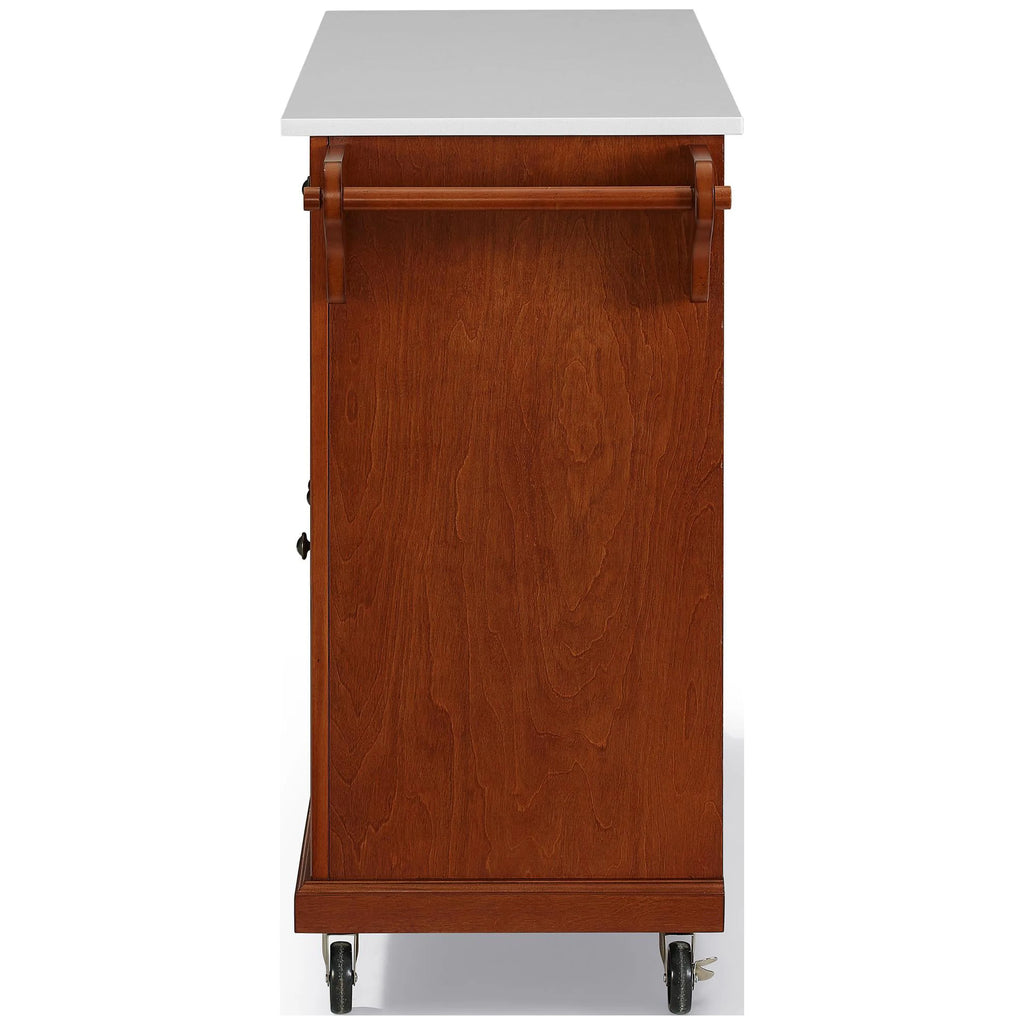 Wood Granite Top Kitchen Cart G43385