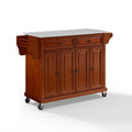 Wood Granite Top Kitchen Cart G43385