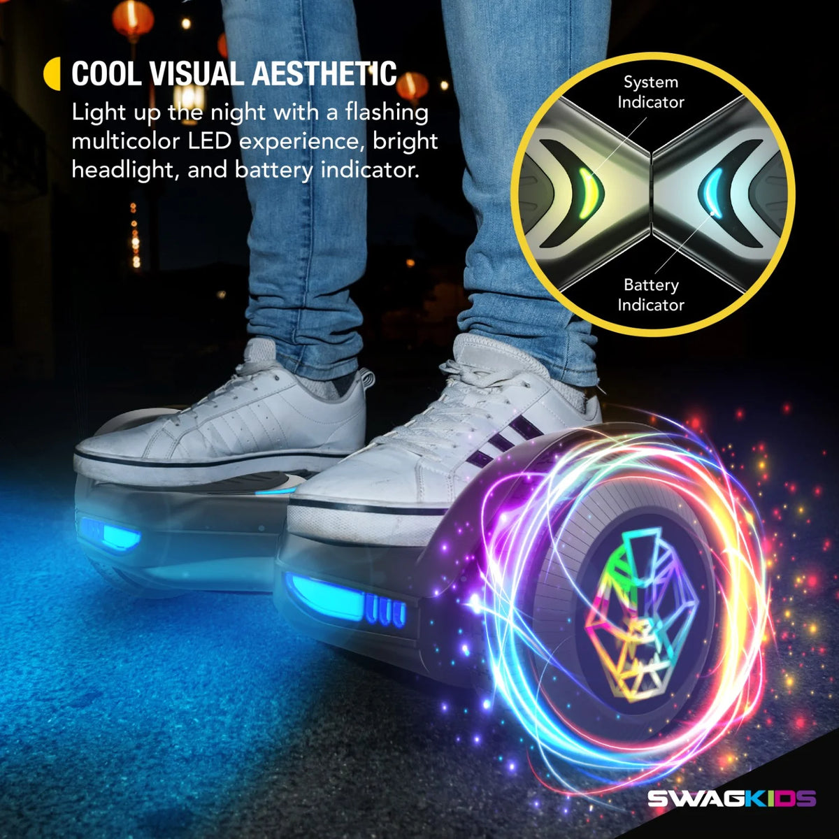 Multicolor Hoverboard with Bluetooth Speaker N2624