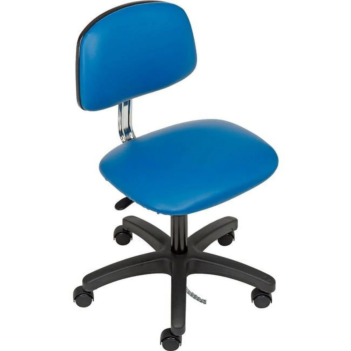 Royal Blue Vinyl Armless Mid Back Chair E1313