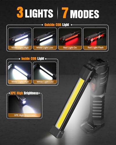 Rechargeable Magnetic Foldable LED Work Light 800 Lumens F46076