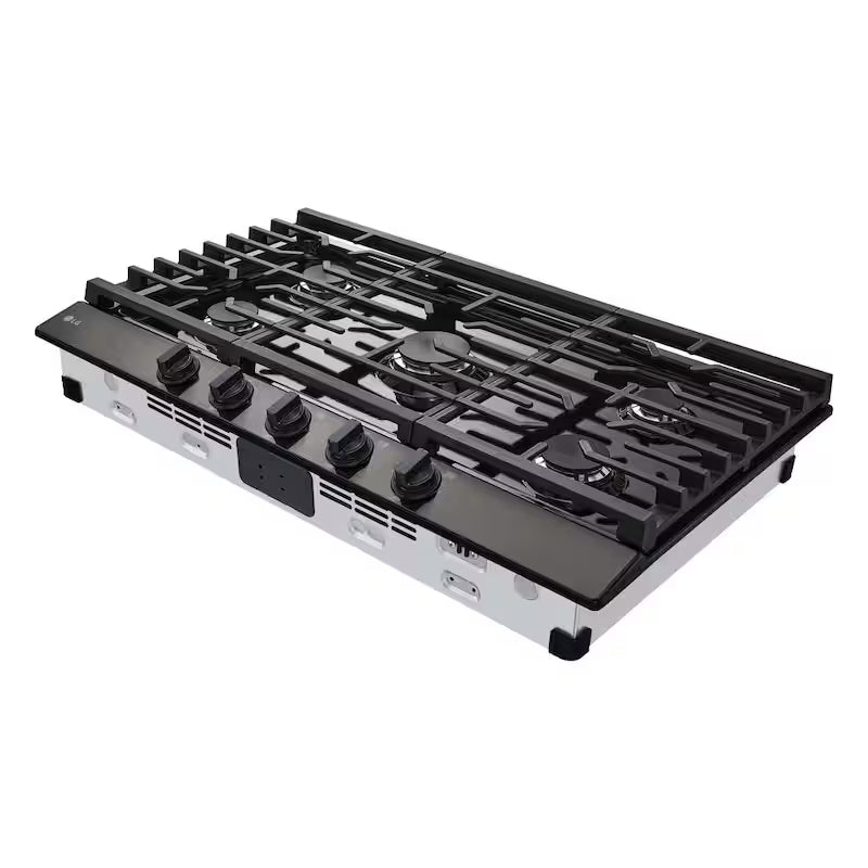 Black Stainless Steel 5 Burner Gas Cooktop P65291