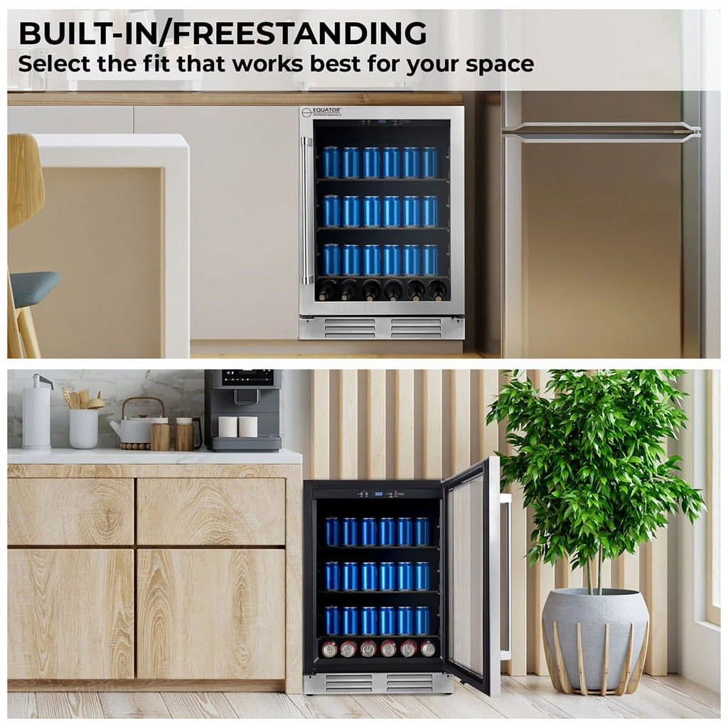 23.4" Wide Built-In/Freestanding Beverage Refrigerator A26579
