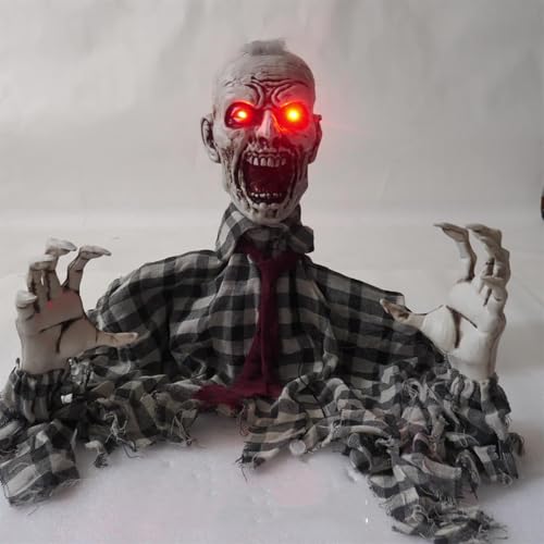 Zombie Animatronics Decoration with Flash Eyes and Sounds X86492