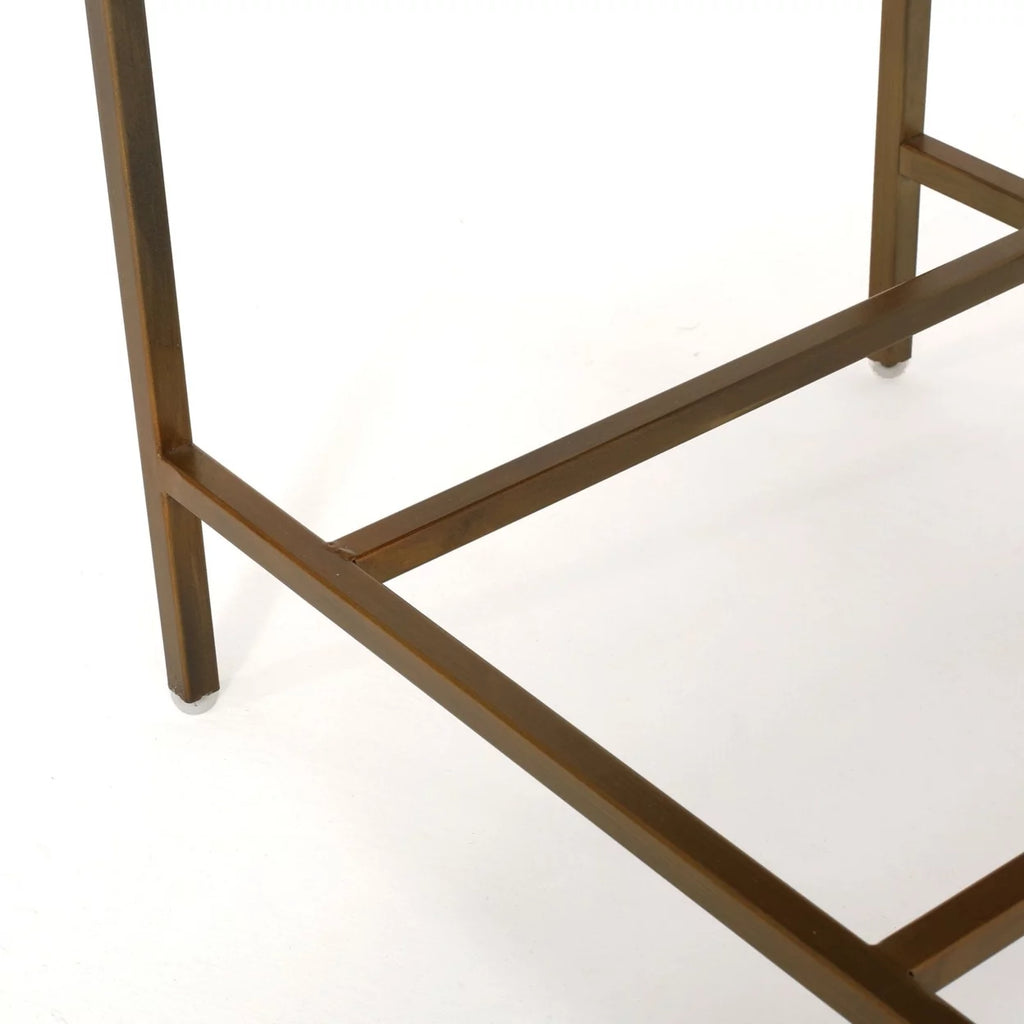 Mirrored Gold Single Drawer Side Table S540