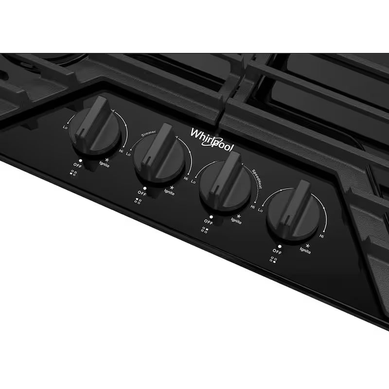4-Burners Recessed Gas Cooktop in Black F385283