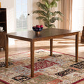 Walnut Brown Rectangular Wood Dining Table X3669