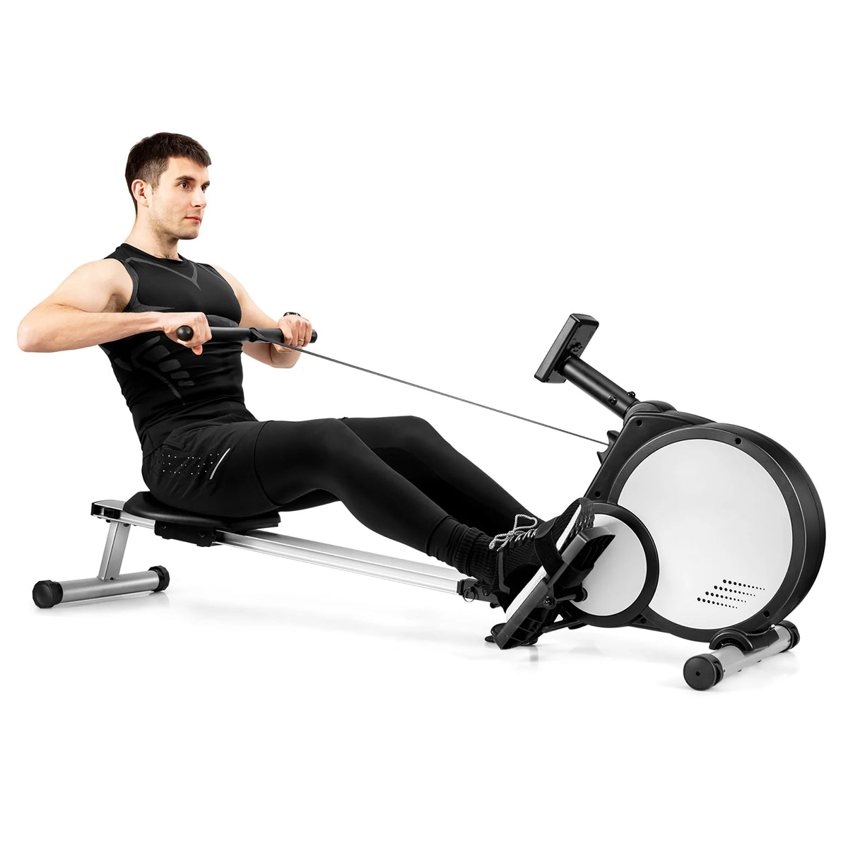 Foldable Magnetic Rowing Machine with LCD Monitor N271