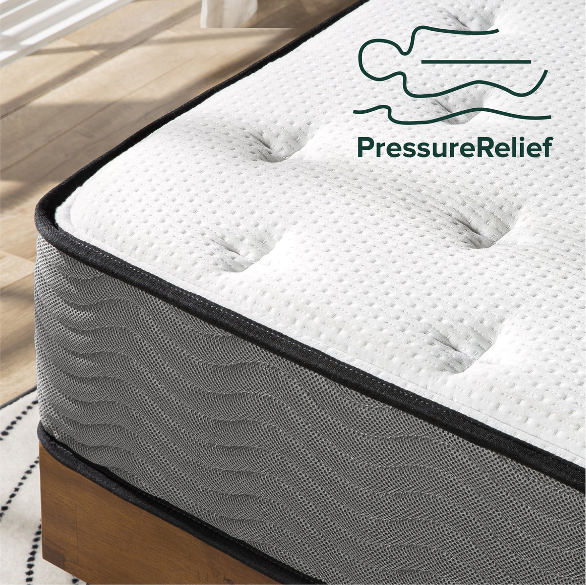 Queen Comfort Foam and Pocket Spring Hybrid Mattress A54561