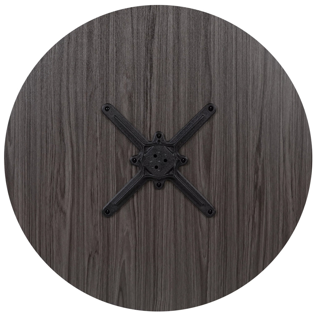 36" Round Rustic Gray Conference Table B14989