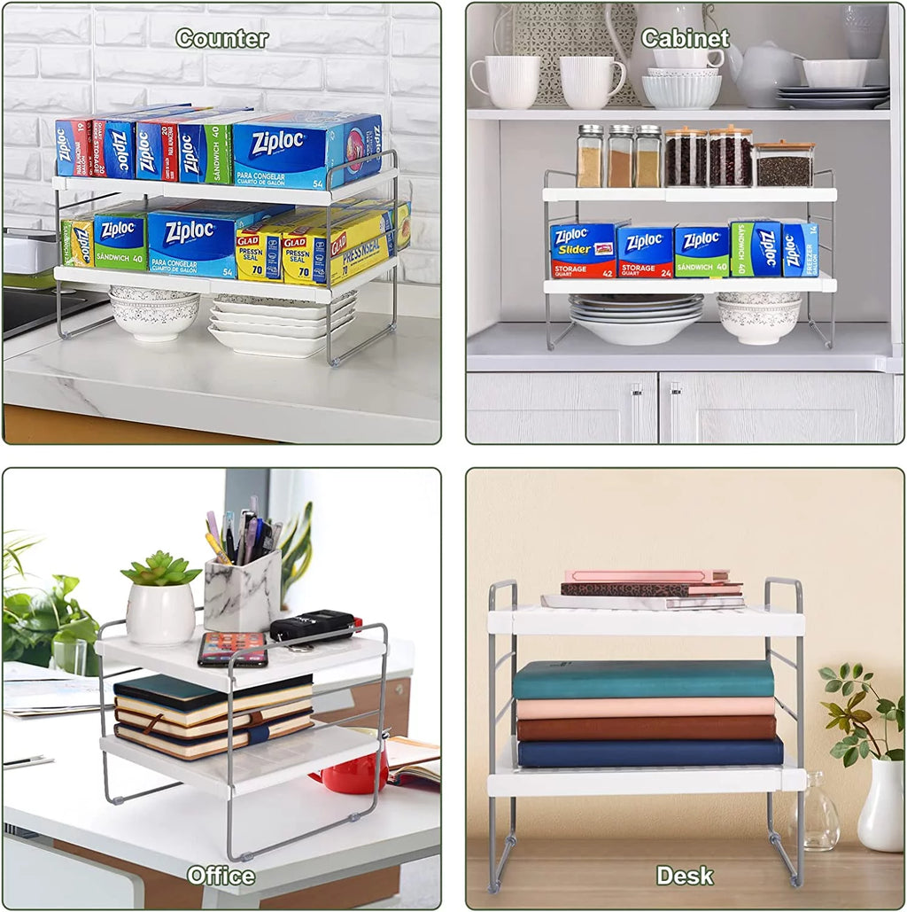 2 Pack Expandable Kitchen Wrap Organizer Rack R748