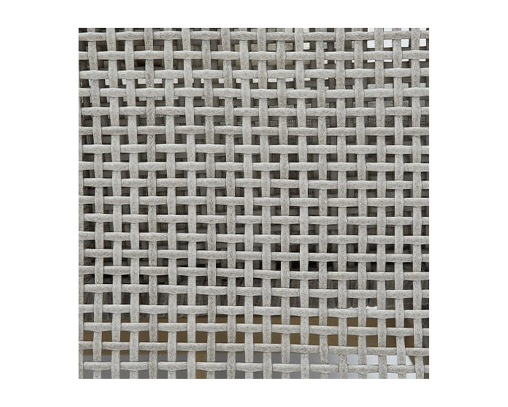 Gray Light Brown Resin Wicker End Table with Tempered Glass Tabletop O777