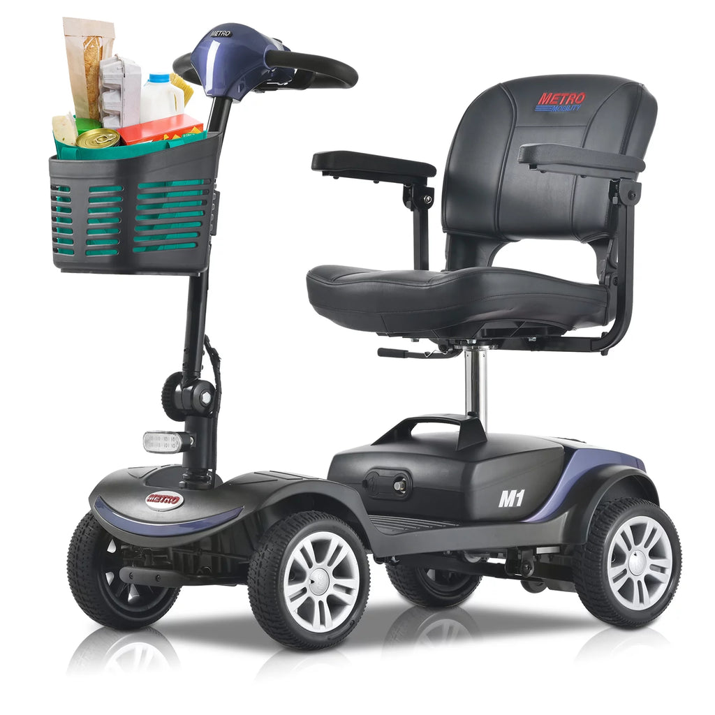 Blue Electric Mobility Scooter with Basket R888879