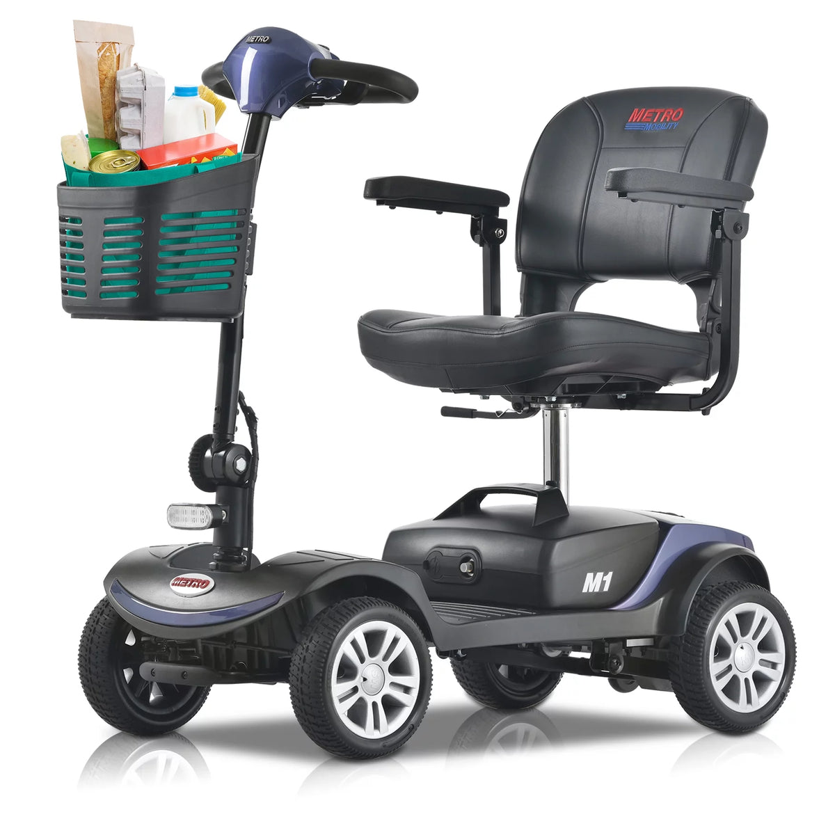 Blue Electric Mobility Scooter with Basket R888879