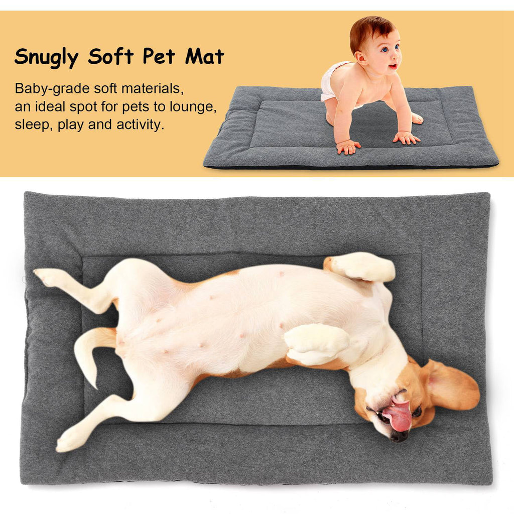 Fleece Dog Bed Mat Reversible Water Resistant Cushion Pad Y722