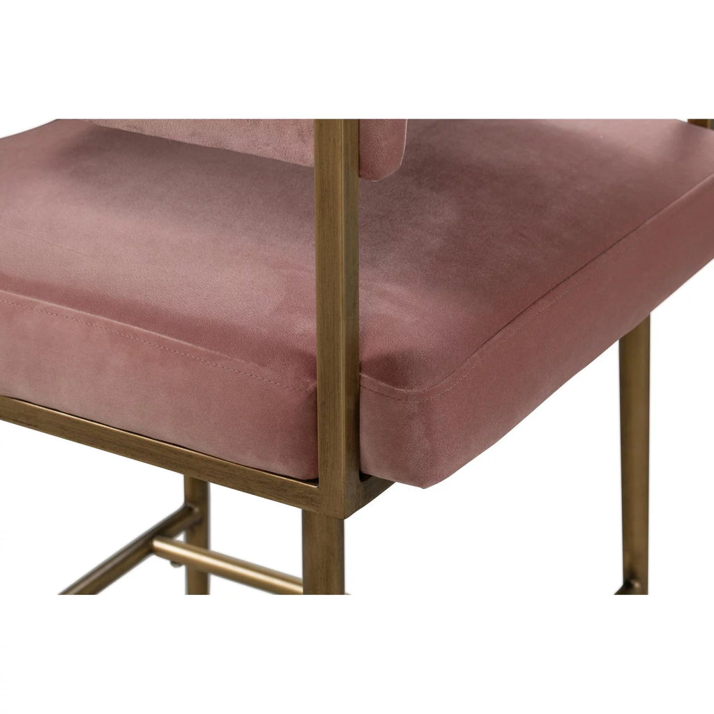 Blush Velvet Counter Stool W51774